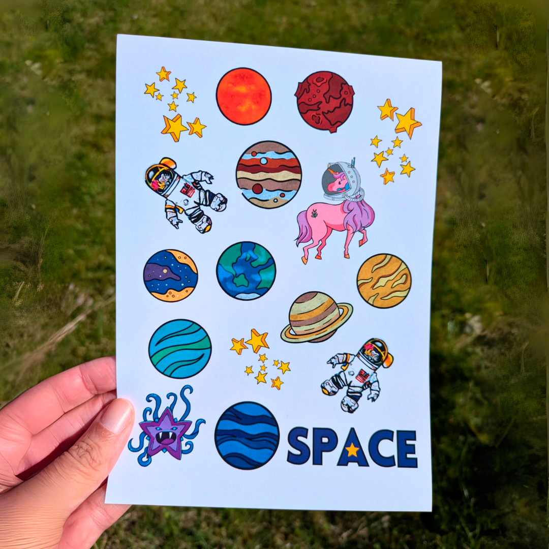 Exclusive Space Stickers Sheet