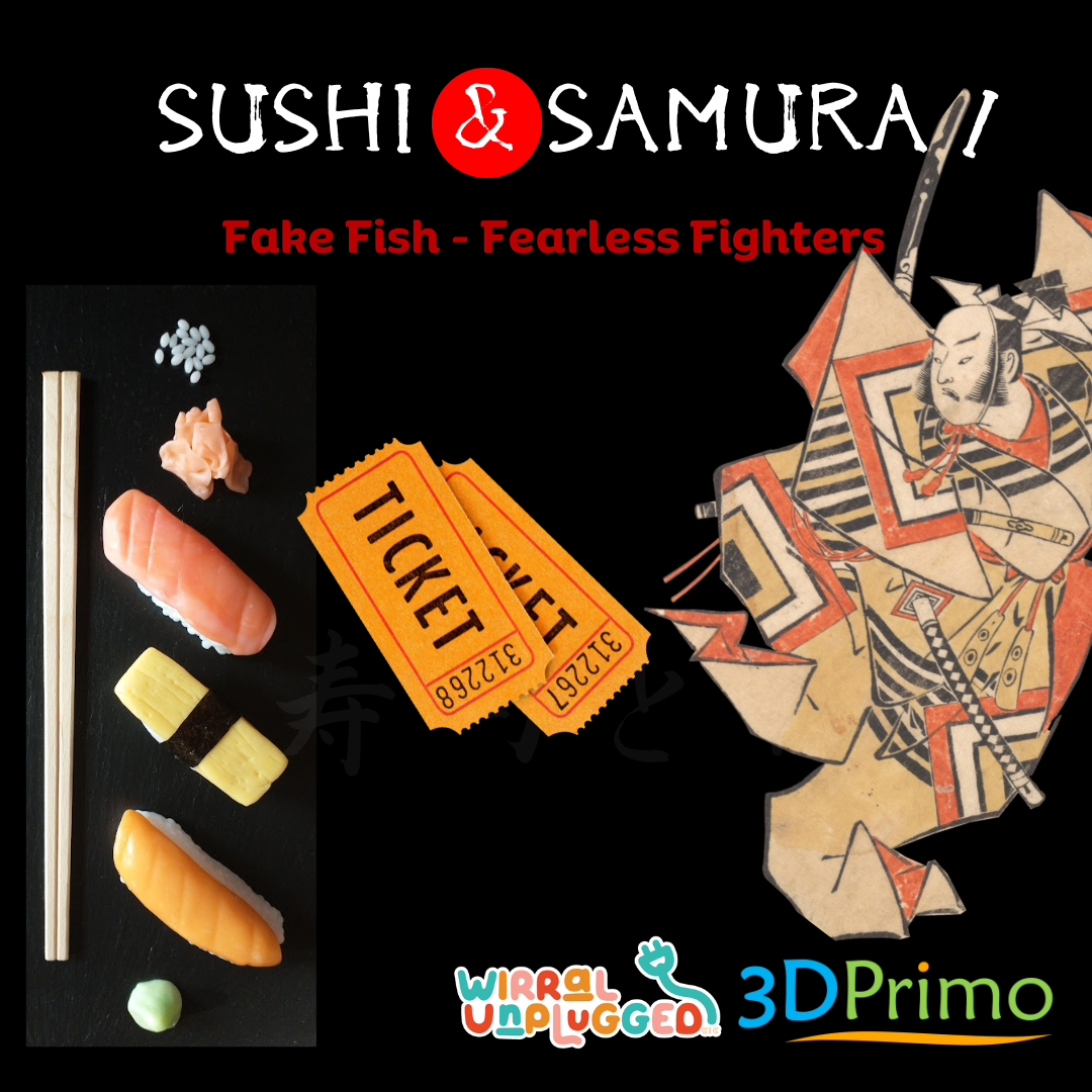 Picture of sushi and samurai