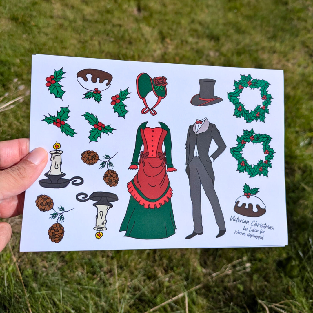 Exclusive Victorian Christmas Stickers by Luiza